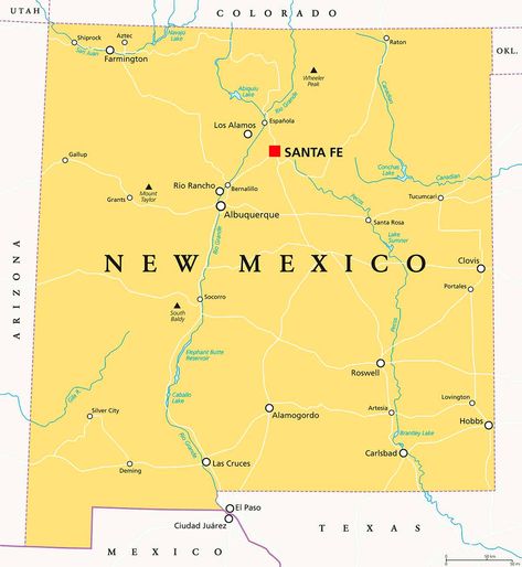 20 Charming Towns and Cities in New Mexico New Mexico Map, River Map, Mexico Map, Mexico Destinations, Air Balloon Rides, Northern Territory, South Pacific, Rio Grande, New South Wales