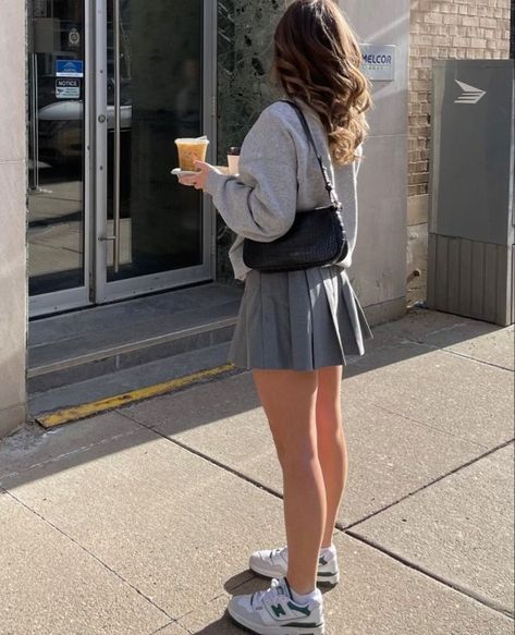 New Balance550 Outfit, New Balance Spring Outfit, New Balance 550 Outfit Woman Summer, 550 Women Outfit, Nb Shoes Women Outfit, New Balance 550 Skirt Outfit, New Balance 530 Outfit Women Summer, New Balance With Skirt, 550 New Balance Outfit Women