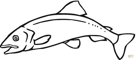 Salmon Coloring Pages Salmon Drawing Simple, Salmon Outline, Beading Templates, Salmon Drawing, Salmon Art, Chum Salmon, Mosaic Collage, Fish Outline, Trout Art