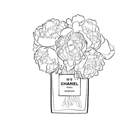 Chanel No 5 Perfume, Coloring For Adults, Fashion Coloring Book, Adult Colouring Pages, Chanel No 5, Colouring Printables, American Traditional Tattoo, Coloring Book Art, Cute Coloring Pages