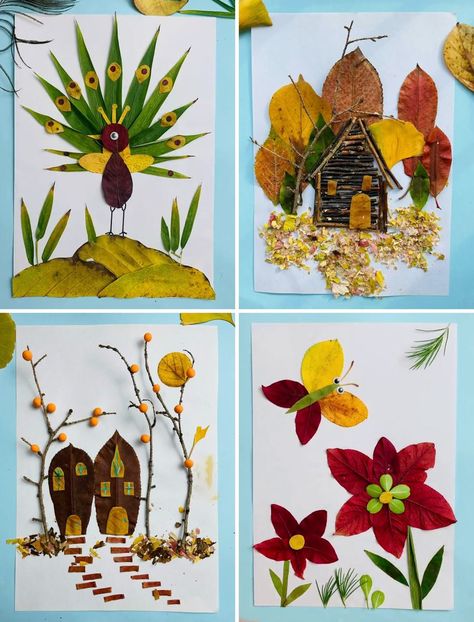 Easy Leaf Craft Ideas and Activities for Kids | Beautiful DIY Fall Leaf Craft Projects :) | By Simple Crafts | Facebook Diy With Leaves Leaf Crafts, Crafts Using Real Fall Leaves, Leaf People Craft, Laminated Leaf Craft, Leaf Ornaments Diy, Autumn Handmade For Kids, Fall Leaf Projects For Kids, Leaf Art Kids, Leaf Collage For Kids