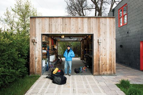 dwell, garage Detached Garage Designs, Workshop Shed, Modern Shed, Montana Homes, Backyard Studio, Modern Garage, Garage Shed, Backyard Sheds, Backyard Shed