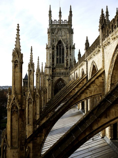 Minster flying buttress | Flickr - Photo Sharing! Flying Buttress, Architecture Cool, Gothic Buildings, York Minster, Gothic Cathedrals, Gothic Cathedral, Gothic Church, Gothic Design, Gothic Architecture