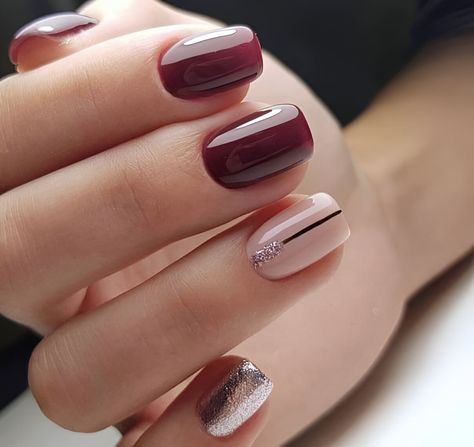 30 Red Wine Nail Ideas To Celebrate Autumn Plum Nails, Unghie Sfumate, Wine Nails, Maroon Nails, Blush Nails, Burgundy Nails, Summer Acrylic Nails, Best Acrylic Nails, Perfect Nails