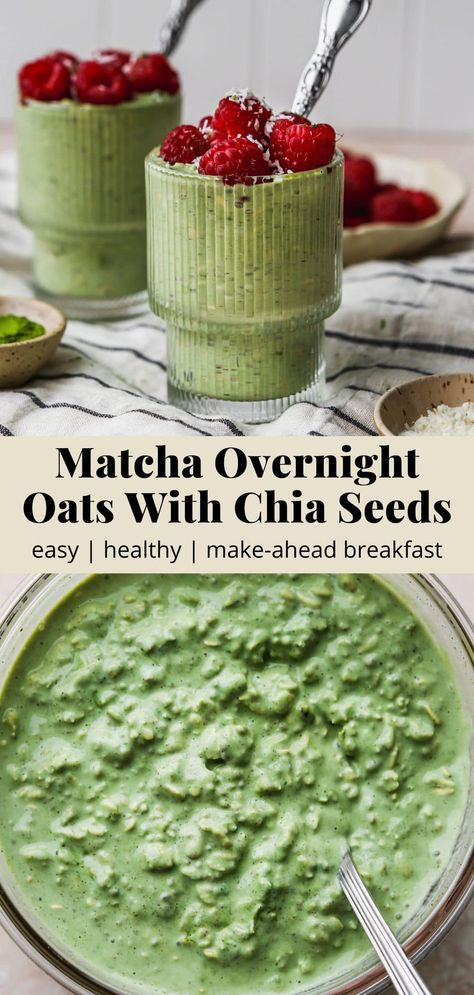 Energizing Matcha Overnight Oats | Walder Wellness, Dietitian (RD) Matcha Overnight Oats, Matcha Oats, Oat Recipes Healthy, Overnight Oats Recipe Healthy, Matcha Recipe, Caffeine Content, Oats Recipe, Overnight Oats Recipe, Breakfast Snacks