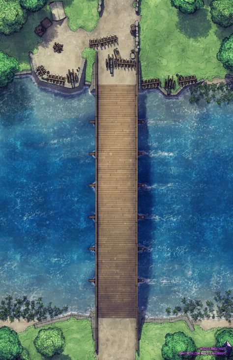 The Old North Bridge (22x34) | Miscellanea Tabletop Battlemaps sur Patreon Forest Bridge, 3d Pokemon, Fantasy City Map, Dnd World Map, Fantasy Town, Fantasy World Map, Dungeon Master's Guide, Tabletop Rpg Maps, Rpg Map