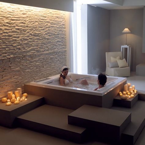 BIS MTS Whirlpool Bathtub #bathtub, #relax, #spa Jacuzzi Room, Home Spa Room, Indoor Jacuzzi, Hot Tub Room, Jacuzzi Bathtub, Spa Interior, Whirlpool Bathtub, Bathroom Design Luxury, Dream Bathrooms