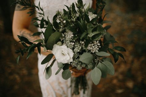 Minimal Bouquet with Greenery, Baby's Breath, Scabiosa and Roses Minimal Bouquet, Bouquet With Greenery, Christmas Wedding Bouquets, Baby's Breath Bouquet, Winter Bridal Bouquets, Greenery Wedding Bouquet, Winter Bridesmaids, Greenery Bouquet, Winter Wedding Bouquet