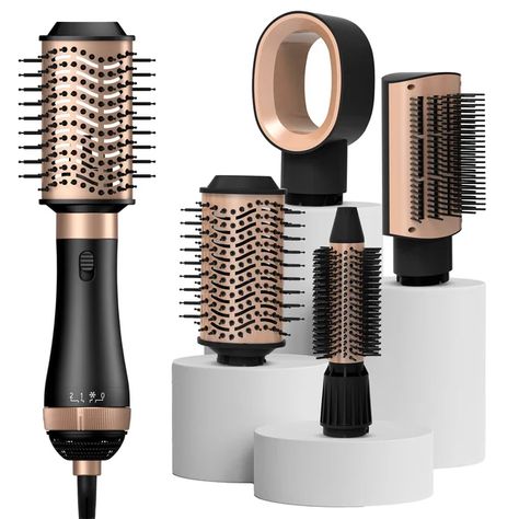 One Step Hair Dryer Brush 4 In 1 Hot Air Brush Negative Ion Detachable Hair Dryer & Styler Volumizer Blow Dryer Curling Brush - AliExpress 66 Blow Drier, Blower Brush, Brush Hair Straightener, One Step Hair Dryer, Hair Dryer Styler, Hair Blower, Hair Dryer Comb, Hot Air Brush, Curling Brush