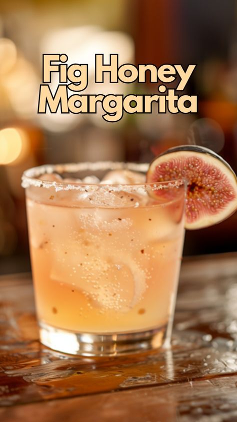 Fig Honey Margarita Unique Tequila Cocktails, Tequila Winter Cocktails, Honey Margarita, Unique Margarita Recipes, Fig Cocktail, Ginger Margarita, Cottage Cooking, Mexican Cocktail, Cocktails To Make At Home