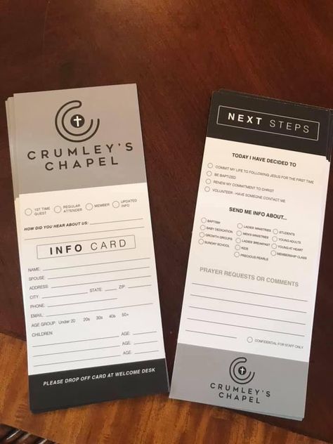 Connect Cards For Church, Church Outreach Ideas, Church Bulletin Designs, Church Welcome Center, Church Brochures, Church Lobby, Church Outreach, Church Branding, Church Marketing