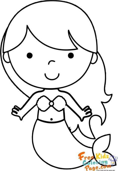 Drawing Sheets For Kids, Easy Mermaid Drawing, Coloring Pages Easy, Toddler Drawing, Kid Coloring Page, Mermaid Drawings, Drawing Sheet, Kids Background, Mermaid Coloring Pages