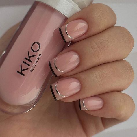 Manicured Nails, Snowflake Wreath, French Tip Nail Designs, Square Nail Designs, Nude Nail Designs, Minimal Nails, Work Nails, Casual Nails, Nail Idea