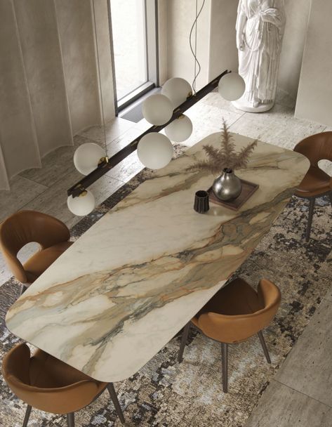 Chairs For Marble Dining Table, Marble Dining Table Design Luxury, Cattelan Table, Dining Table Design Modern Luxury, Dining Table Shapes, Marble Dining Table Design, Marble Table Decor, Marble Dinner Table, Marble Table Dining