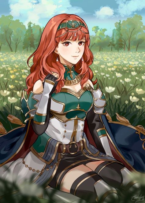 Celica Fire Emblem, Fire Emblem Characters, Favourite Characters, You're Amazing, Character Design References, Flower Field, Design Reference, Fire Emblem, Cute Anime Character