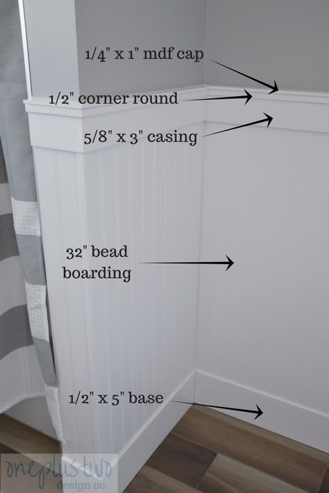 Looking to add some character to your home? This post explains how you can, with this beautiful beadboard paneling profile. This easy DIY project can make a big impact to the look of your bathroom or hallway in just 5 simple steps. #interiordesign #designideas #beadboard #bathroom #bathroomideas #bathroomdesign #bathroomdecor Dark Green Beadboard, Blue Wainscoting Bathroom, Beaded Board Walls, Mantles Decor, Sandstone House, Diy Beadboard, Beadboard Bathroom, Beadboard Paneling, Beadboard Wainscoting