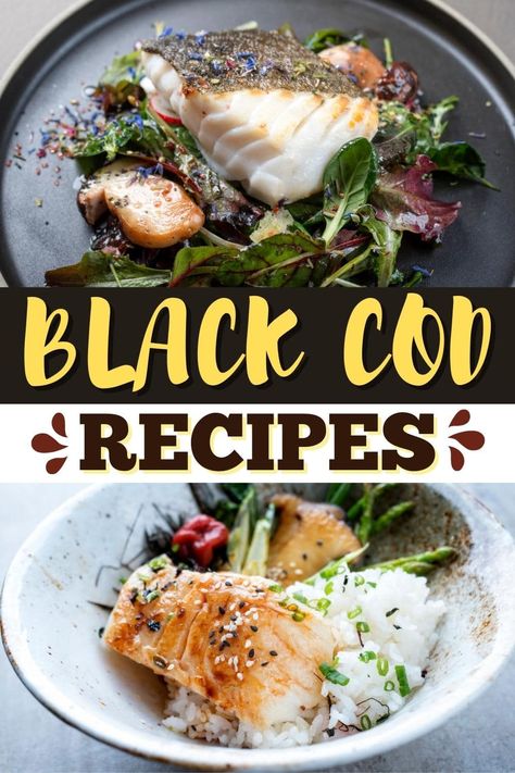 Black Cod Recipe, Cod Dishes, Baked Cod Recipes, Cod Fish Recipes, Seafood Meals, Cod Recipe, Flavorful Dinner, Black Cod, Seafood Recipes Healthy