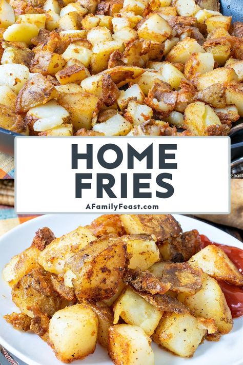 Homemade Homefries Potatoes, Diner Home Fries, Red Potato Home Fries, Home Fries Seasoning, Home Fry Potatoes, Make Ahead Home Fries, Blackstone Home Fries, American Fries Potatoes, Home Style Fries