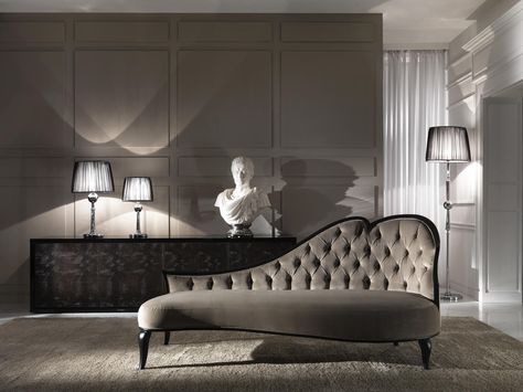 Designer Italian Button Upholstered Modern Chaise Longue Furniture, lighting and home accessories at Classis Interiors. Chaise Longue, Modern Chaise, Luxury Furniture Living Room, Chaise Lounge Sofa, Luxury Home Furniture, Chaise Lounges, Stylish Sofa, Luxury Sofa, Luxury Living Room