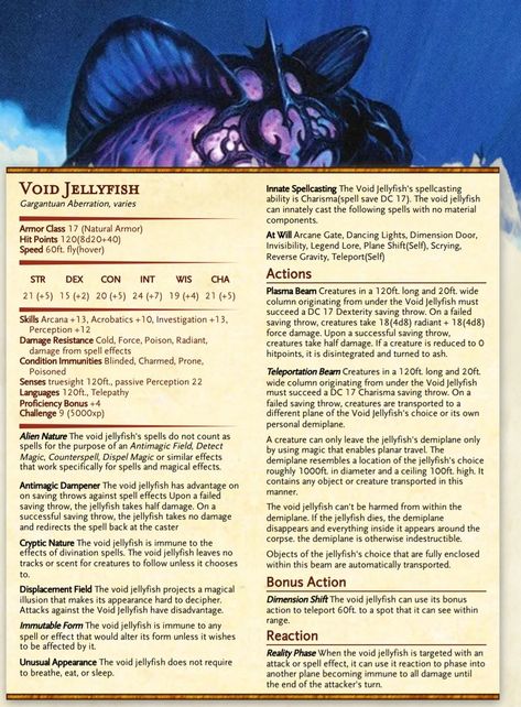 Dnd Abberation Homebrew, Dnd Void Monster, Abberation Dnd, Dnd Abberation, Dnd Aberrations, Dnd Horror, Dnd Monster, Dnd Npc, Monster Manual