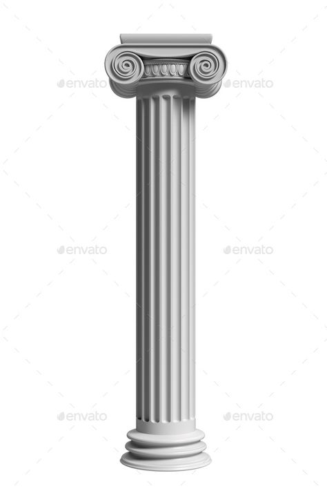 Pillar Drawings, Greek Pillars Drawing, Greek Pillar Tattoo, Ancient Greek Pillars, Pillar Illustration, Ionic Pillar, Stone Pillars Columns, Pillar Painting, Greek Ionic Column