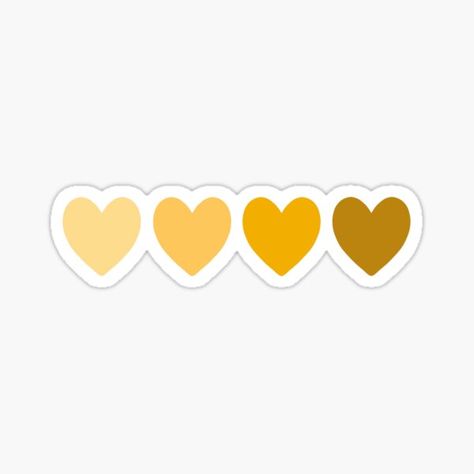 Collection of yellow hearts • Millions of unique designs by independent artists. Find your thing. Yellow Heart Sticker, Yellow Printable Stickers, Yellow Stickers Aesthetic Printable, Yellow Stickers Aesthetic, Cute Yellow Stickers, Yellow Aesthetic Stickers, Beachy Stickers, Kawaii Scrapbook, Yellow Journal