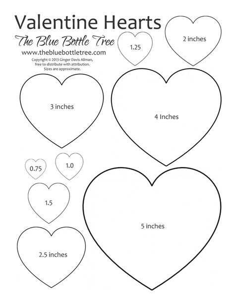 Herzen Vorlage Printable Hearts, Blue Bottle Tree, Printable Heart Template, Hearts Clipart, Valentines Bricolage, Heart Clip Art, Bottle Tree, Heart Printable, Valentine's Day Printables