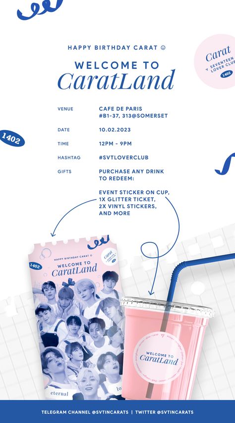 Seventeen Cupsleeve Event, Kpop Event Poster, Cupsleeve Event Poster, Seventeen Cupsleeve, Kpop Cafe Event, Cup Sleeve Design Ideas, Cup Sleeve Event, Kpop Template, Paper Cup Design