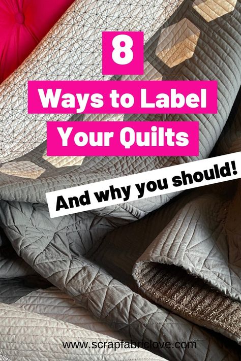 Quilt Label Ideas, Scrap Quilt Blocks, Printable Fabric Sheets, Easy Quilt Tutorials, Fabric Pens, Backing A Quilt, Make Your Own Labels, Printable Fabric, Label Ideas