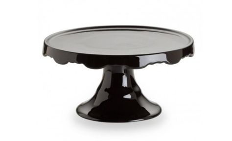 Rosanna Rococo Noir Medium Cake Stand Diy Candle Light, Black Cake Stand, Porcelain Cake Stand, Cake Pedestal, Dessert Aux Fruits, Cake Plates Stand, Pedestal Cake Stand, Geometric Wedding, Plate Stands