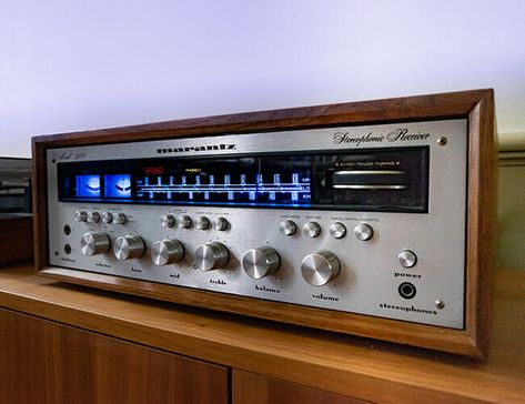 Shopping for a Vintage Marantz Receiver? Here's What You Need to Know • Gear Patrol Marantz Receiver Vintage, Marantz Receiver, Hifi Room, Kenwood Stereo, Audio Ideas, Record Room, Audiophile Speakers, Organizing Wires, Side Deck