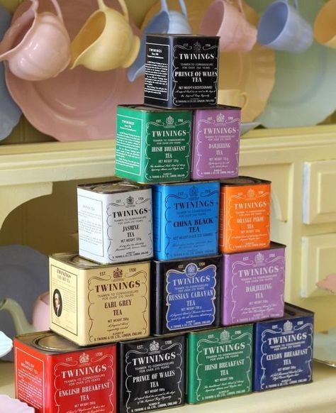 Flower Vessel, Tea Boxes, Vintage Tea Tins, Twinings Tea, Prop Hire, Vintage Styling, Cuppa Tea, Healthy Teas, Jolly Rancher