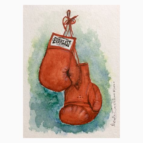 Boxing Gloves Art Painting, Boxing Painting Art, Boxing Art Illustration, Boxing Cards Ideas, Boxing Painting Ideas, Boxing Gloves Painting, Boxing Gloves Illustration, Boxing Drawing, Boxing Illustration