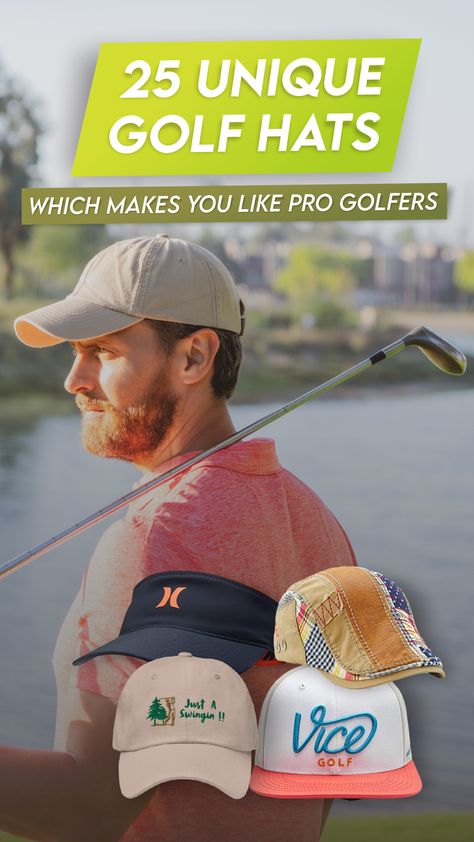 From vintage golf hats for men to rare golf hats you can customize, you will find the best hats you want here. #golfhats #golfhatsforwomen #golfhatsmens #golfhatsmensoutfit Golf Hats Mens, Trendy Golf, Pro Golfers, Golf Visor, Sports Products, Vintage Golf, Unique Hats, Creative Lettering, Golf Humor