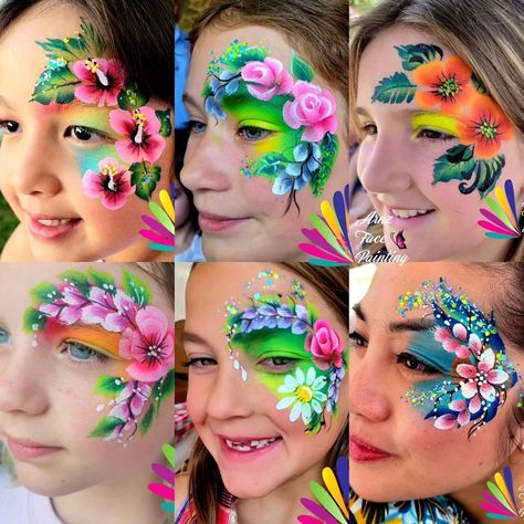 Kids Face Painting Easy, Flower Face Paint, Face Painting Unicorn, Painting Unicorn, Face Painting Flowers, Eye Face Painting, Adult Face Painting, Professional Face Paint, Girl Face Painting