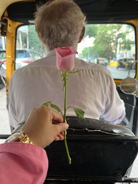 Taking a whimsical journey with this captivating pink rose tucked into the embrace of an autorickshaw. The blend of vibrant color and vintage charm makes for the perfect pin-worthy moment. 🌸💕 #Rose #AutorickshawAdventure #PinkPerfection #IndianRose Autorickshaw Aesthetic, The Embrace, Indian Aesthetic, A Rose, Vintage Charms, Kiwi, Pink Rose, Vibrant Colors, In This Moment