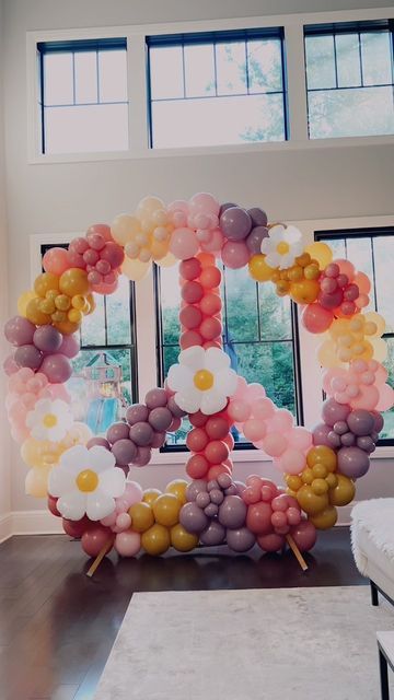 Sprinkles & Confetti - Lily on Instagram: "Peace ☮️ ,Love 💗, GIA 🌼 #peace #love #70s #bohotheme #bohobirthday #70stheme #daisy #daisytheme #balloonarch #balloondecor #balloongarland #balloonboho #secondbirthday #girlsbirthday" Two Groovy Arch Backdrop, Groovy Birthday Balloons, Peace Out Summer Party, Peace Out 5th Grade Party, 70s Balloon Arch, Peace Sign Balloon Arch, Peace Out Single Digits Party Decor, 12th Birthday Party Ideas, 70s Prom