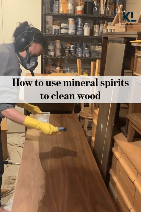 How to use mineral spirits to clean wood Clean Wood, Hazardous Waste, Paint Thinner, Mineral Spirits, Cleaning Wood, Dark Stains, Raw Wood, Stain Colors, Old Wood