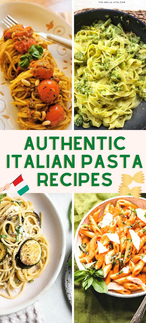 Easy Vegetable Pasta, Best Italian Pasta Recipes, Best Italian Pasta, Italian Pasta Recipes Authentic, Authentic Italian Pasta, Pasta Soup Recipes, Authentic Italian Recipes, Italian Pasta Sauce, Pasta With Meat Sauce