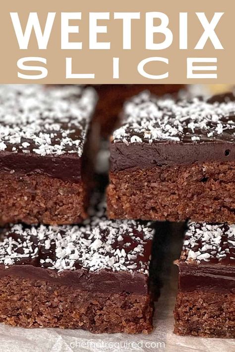 Weetbix Slice is an easy slice recipe that makes a great lunchbox filler or afternoon tea treat. Full of rich choc taste, this will be one of those recipes that the family will ask you to bake over and over again! Chocolate Weetbix Slice, Weetbix Slice, Easy Slice, Easy Tiramisu Recipe, Passionfruit Recipes, Healthy Slice, Coconut Slice, Slice Recipe, Chocolate Slice