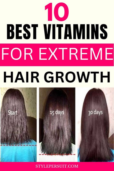 Achieving luscious, healthy locks is a desire shared by many, and while external treatments play a role, nourishing your hair from within is equally crucial. A balanced diet rich in essential vitamins and minerals can significantly impact hair growth, strength, and overall health. If you're looking to boost your mane's growth potential, here are the ten best vitamins known for promoting extreme hair growth. Best Vitamins For Hair Growth, Vitamins For Hair, Grow Natural Hair Faster, Quick Hair Growth, Thick Hair Growth, Rapid Hair Growth, Extreme Hair Growth, Make Hair Grow, How To Grow Your Hair Faster