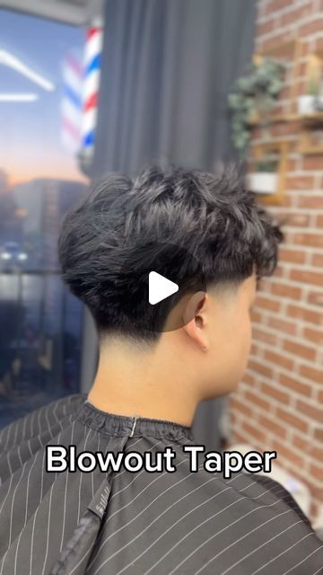 Romuel Cuevas on Instagram: "Don’t tell me… again?!?! Blowout tapah strikes again ⚡️  #barber #fade #blowout #middlepart #flow #fringe #taper #fluffy #perm #curlyhair #inspo #inspiration #inspohaircuts #inspocuts #summer #summerlook #trendingcuts #transformation #barbersharps #squareblockstudio" Blowout With Mid Taper, Blowout Taper Fringe, Mid Blowout Taper, Blowout Fringe, Fringe Taper, Low Taper Blowout, Fluffy Perm, Blowout Fade, Blowout Taper Fade