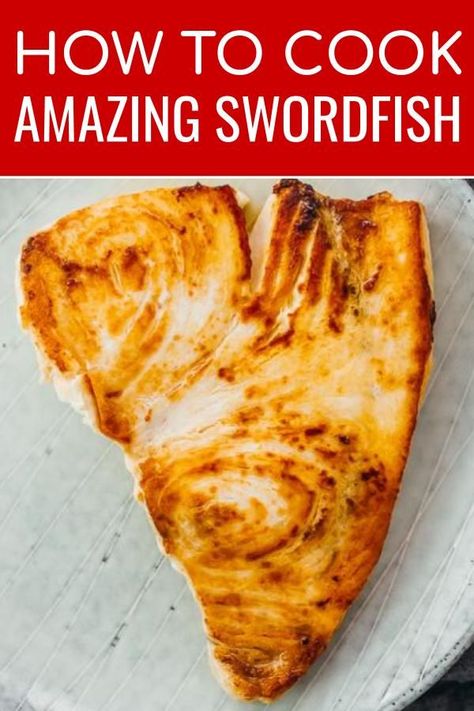 Cooking Swordfish Steaks, Broiled Swordfish Recipes, Fried Swordfish Recipes, Swordfish Recipes Pan Seared, Swordfish Dinner, Pan Seared Swordfish, Swordfish Steak Recipe, Recipes Lasagna, Optavia Meals