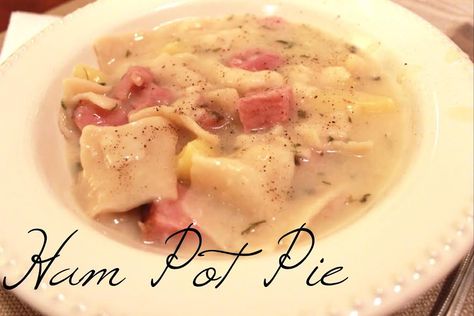 Dutch Ham Pot Pie, Ham Pot Pie Recipe, Ham Pot Pie, Pot Pie Recipe Easy, Ham Pie, Pennsylvania Dutch Recipes, Ham Dishes, Homemade Ham, Pot Pie Soup