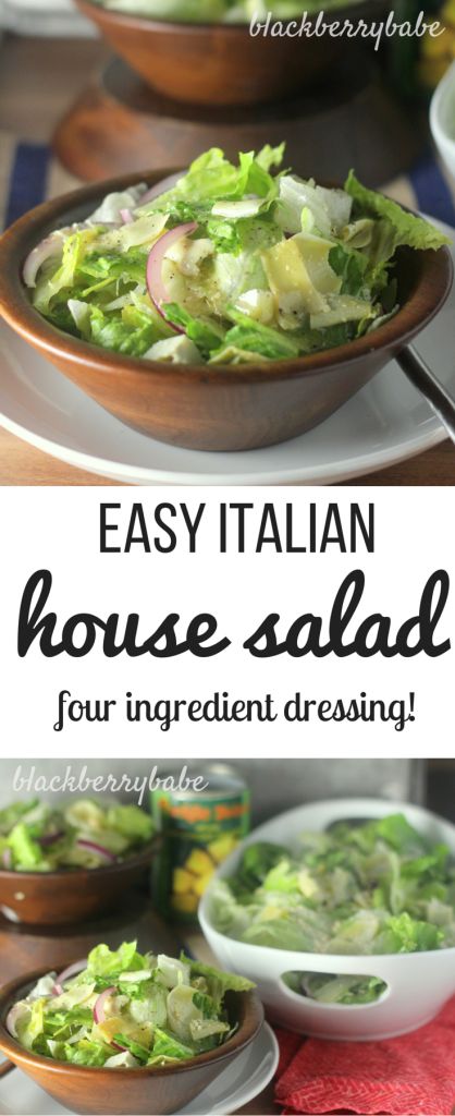 Italian House Salad, Italian Side Dishes, Lettuce Salad Recipes, Healthy Breakfast Bowl, Lettuce Recipes, Romaine Salad, House Salad, Italian House, Italian Salad