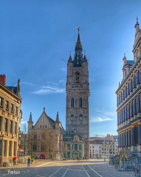 Medieval Towers, St Nicholas Church, Medieval Tower, Ghent Belgium, Saint Nicholas, City Centre, Old City, Aesthetic Photography, Barcelona Cathedral