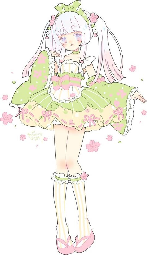 Magical Girl Design, Magical Girl Oc, Matcha Parfait, Arte Do Kawaii, Cute Kawaii Drawings, 판타지 아트, 영감을 주는 캐릭터, Cute Art Styles, Girls Cartoon Art