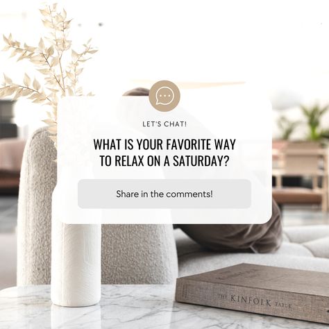 Let's Chat! 💬 What is your favorite way to relax on a Saturday? 🏡 Share yours in the comments! 👇 Brenda Ames, Broker, ABR, GRI, New Home Sales (832) 643-1458 brenda@bamesrealty.com Brenda Ames & Associates, LLC bamesrealty.com/ Real Estate Tips, Saturday Real Estate, The Kinfolk Table, Exp Realty, Let's Chat, Berkshire Hathaway, What Is Your Favorite, Real Estate Broker, Keller Williams