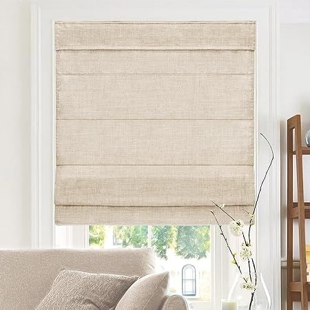 Amazon.com: Arlo Blinds Cordless Fabric Roman Shades Light Filtering Window Blinds, Color: Pebble Beach, Size: 22" W x 60" H : Home & Kitchen Fabric Window Coverings, Classic Roman Shades, Dining Room Window Treatments, Fabric Roman Blinds, Linen Roman Shades, Room Darkening Shades, Light Filtering Shades, Fabric Roman Shades, Cordless Roman Shades