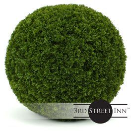 3rd Street Inn Boxwood Topiary Ball - 11" Artificial Topiary Plant - Wedding Decor - Indoor/Outdoor Artificial Plant Ball - Topiary Tree Substitute (2, Boxwood) - Walmart.com Ball Topiary, Plant Wedding, Spiral Tree, Garden Spheres, Artificial Plants Decor, Topiary Tree, Topiary Plants, Artificial Plants Indoor, Artificial Topiary